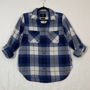 WindRiver Flannel Shirt Plaid with Roll Tab Sleeves